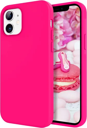 Vista 9 de DOMAVER for iPhone 12/12 Pro Case Smooth Liquid Silicone Soft Gel Rubber Microfiber Lining Cushion Protective Cover Compatible with iPhone 12/12