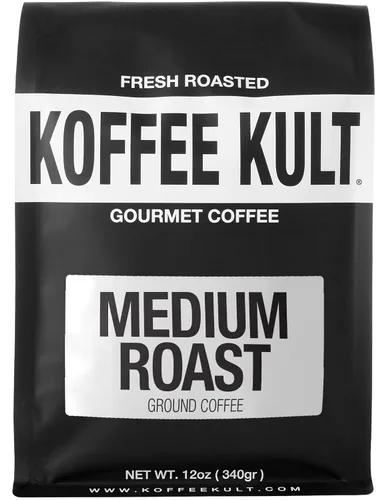 Vista 2 de Koffee Kult Café molido suave y sabroso, tostado medio, perfecto para una taza relajante en cualquier momento (tostado medio, 12 onzas)