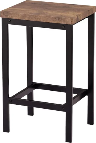 Vista 8 de RUNNA Juego de mesa de comedor extra larga de 4 piezas, mesa auxiliar de cocina de bar con 3 taburetes de bar (marrón)