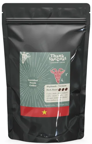 Vista 10 de Thank the Goat Made to Order Café molido gourmet, recién tostado, tostado medio de Huila, Colombia, 12 oz.