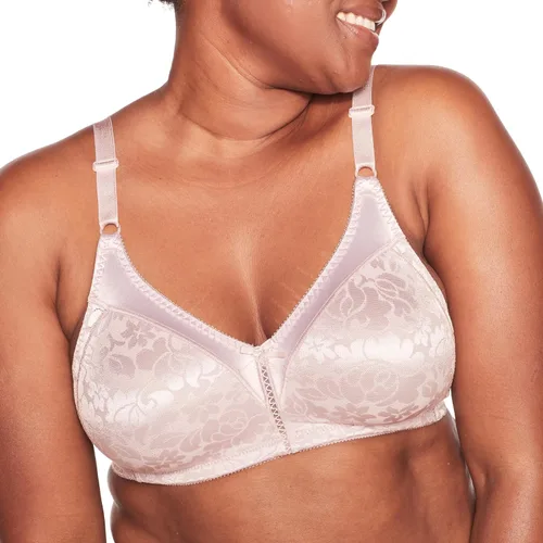 Vista 8 de Bali Women's Wireless Lace Bra, Double Support Lace Bras for Women, Stay-in-Place Straps, Full Coverage, Comfortable