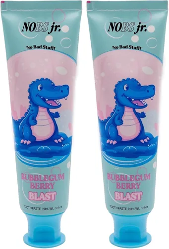 Vista 6 de NOBS Jr. Kids Pasta dental de nano hidroxiapatita – Sin flúor, sin SLS, remineralizante - Formulada por dentistas - Sabor burbuja de goma y bayas