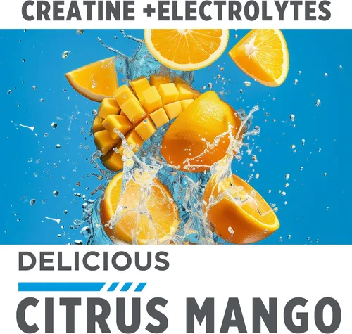 Vista 4 de CON-CRET Creatina HCl con electrolitos, mango cítrico, 40
