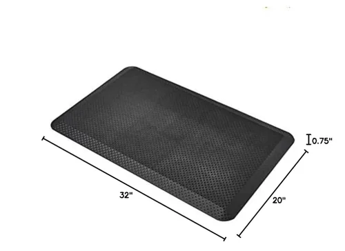Vista 6 de Amazon Basics Tapete Rectangular Duradero Anti-Fatiga Ergo Comfort de Pie de 3/4", 32"x20", Negro