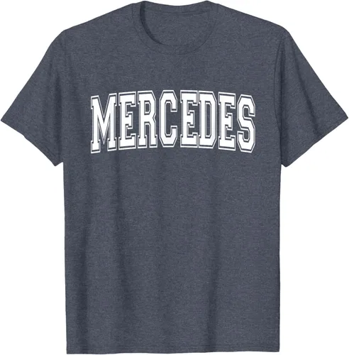 Vista 96 de MERCEDES TX TEXAS USA - Camiseta deportiva vintage estilo Varsity, Negro, S