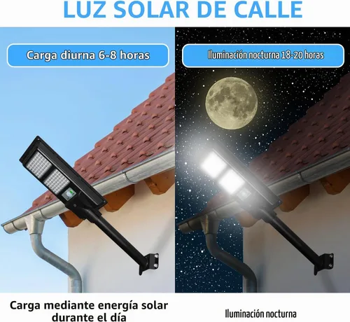 Vista 3 de Luces solares de calle de 30000 lm para exteriores, impermeables, 6000 K, luces de inundación solares con sensor de movimiento y control remoto