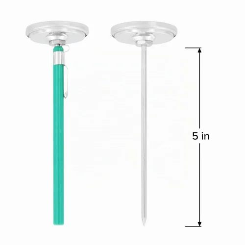 Vista 2 de Reotemp Termómetro de bolsillo de fácil lectura con esfera grande, esfera de 2 pulgadas, vástago de 5 pulgadas, resistente al agua
