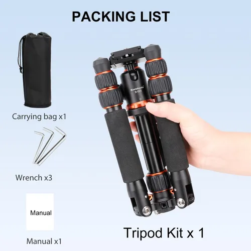 Vista 9 de Koolehaoda - Mini trípode de mesa con cabeza de bola de 360°, aluminio portátil Compact Lightweight Desktop Camera Tripod Stand with Quick Release