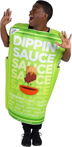 Vista 5 de Disfraz de salsa de inmersión para Halloween divertidos trajes de comida rápida de talla única para adultos
