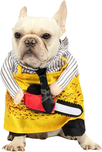 Vista 21 de NACOCO Disfraz de muñeca de Halloween para perro, estilo tijera, disfraz de mascota, Navidad, cosplay, muñeca ajustable, divertida ropa especial
