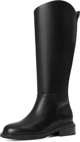 Vista 10 de Knee High Boots for Women Round Toe Flat Low Chunky Heel Boot Side Zipper Dress Long Fashion Tall Boot Fall Winter Riding Boots