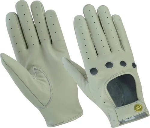 Vista 11 de Guantes de cuero para hombre, guantes de conducción de cuero para chofer, guantes de piel de cordero 100% auténtica, guantes de dedo completo