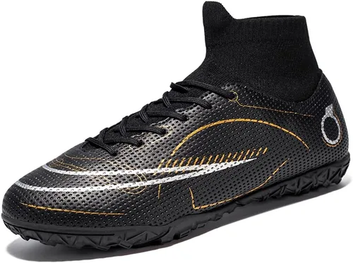 Vista 2 de Botas de fútbol para hombre, zapatos de fútbol profesionales de alta calidad, para interiores y exteriores, cómodos tenis atléticos