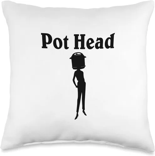 Vista 4 de Instant Pot Head Funny Almohada de tiro 18x18, multicolor