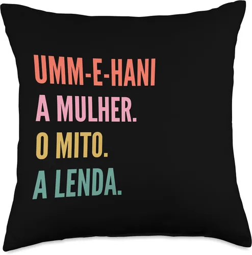 Vista 4 de Funny Portuguese First Name Design - Umm-E-Hani Throw Pillow