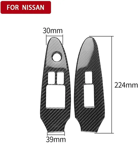 Vista 4 de 8 piezas de fibra de carbono interior cubierta decorativa completa para Nissan 370Z 2009-2020