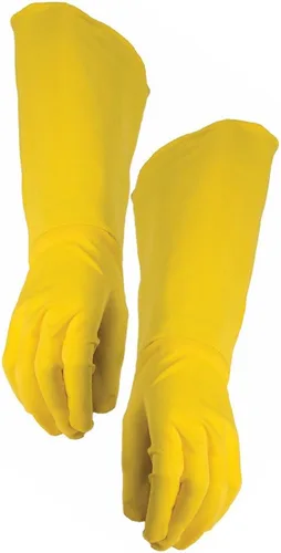 Vista 2 de Forum Novelties Guantes de disfraz infantil de superhéroes, Amarillo