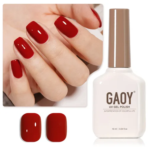 Vista 40 de GAOY - Esmalte de uñas de gel marrón, 16ml de esmalte de gel para quitar por remojo, curado con luz UV para arte de uñas, manicura DIY en casa, 2088