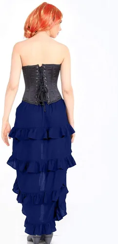 Vista 4 de ThePirateDressing - Disfraz para cosplay estilo victoriano Steampunk para mujer, falda de corte asimétrico con frente alto y largo atrás, C1367