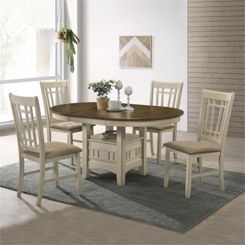 Vista 2 de Intercon Furniture Mission Casuals - Silla de madera en color blanco rústico/roble (juego de 2)