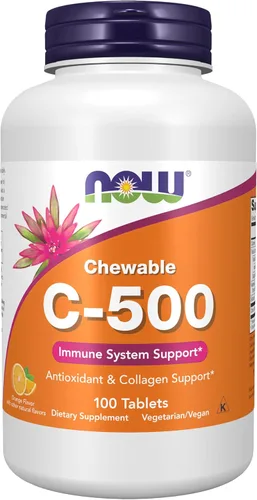 Vista 9 de Suplementos NOW, vitamina C-500, protección antioxidante*, sabor a cereza, 100 pastillas masticables