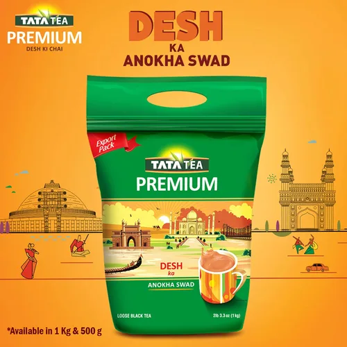 Vista 3 de Tetley USA Tata Tea Premium, té negro de hoja suelta, té negro premium, 2.2 lbs, (Tata_2_South)