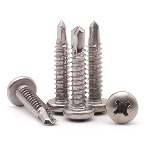 Vista 2 de Tornillos autoperforantes de cabeza plana #10 x 1/2" (100 piezas) para metal, Phillips Drive Autoperforantes, Tornillos Tek de chapa, acero plateado
