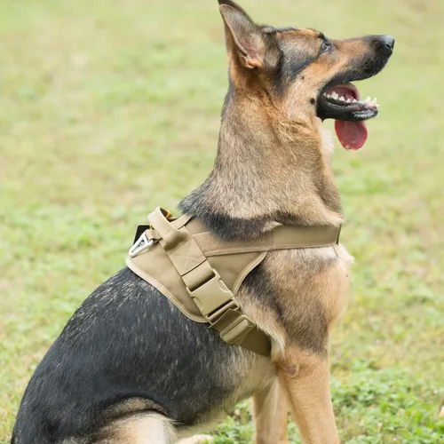Vista 6 de EXCELLENT ELITE SPANKER Arnés táctico para perro, arnés de patrulla militar, chaleco de servicio para perro, chaleco militar para perro, chaleco