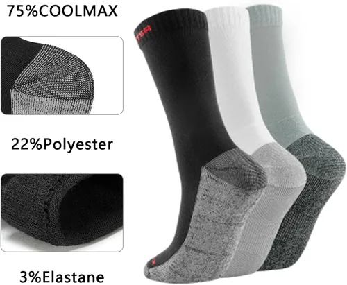 Vista 2 de ROCKROOSTER COOLMAX - Calcetines deportivos con control de humedad, duraderos y transpirables (paquete de 9)