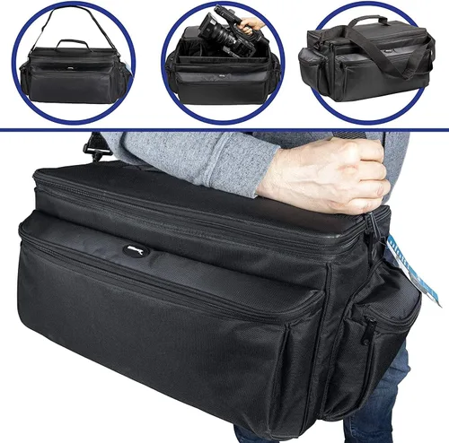 Vista 6 de Ultimaxx Bolsa profesional extragrande, bien acolchada y resistente al agua, compatible con Canon, Sony, Nikon, Pentax, JVC, Olympus, Panasonic