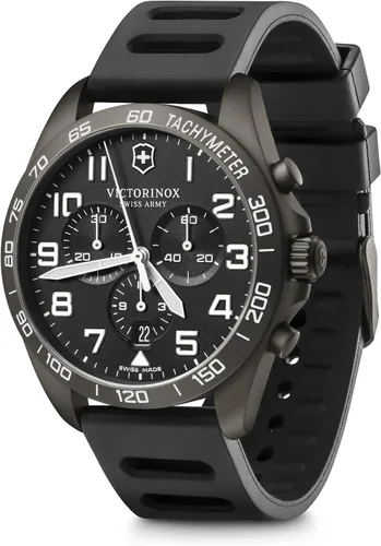 Vista 2 de Victorinox Fieldforce Sport Chrono esfera negra correa de goma negra con SAK Negro