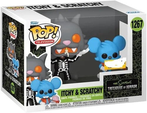 Vista 2 de Funko Simpsons Treehouse of Horror Itchy and Scratchy Halloween 2 Pack Pop Exclusive 1267