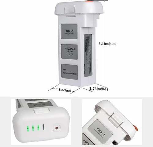 Vista 4 de NC OSTTFOIN 15.2 V 4500 mAh 68.4 W nueva batería de repuesto mejorada para DJI Phantom 3 SE profesional avanzado estándar