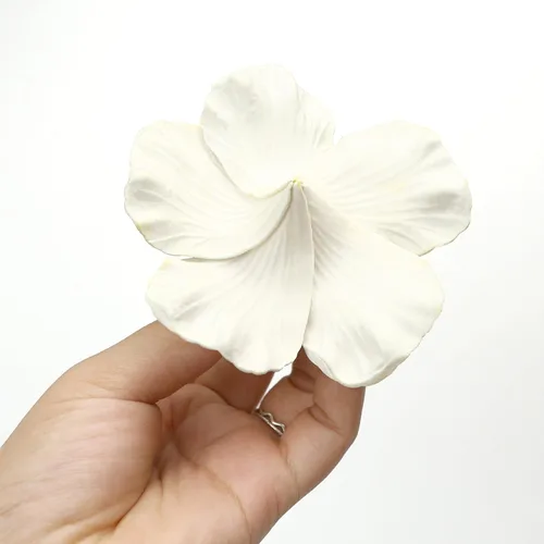 Vista 9 de Marsrut 10 flores de hibisco Hawaii fiesta de verano DIY decoraciones de flores artificiales Hula niñas favor de la decoración del cabello flor