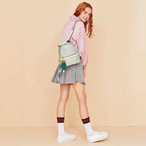 Vista 4 de Waluzs Zapatillas de plataforma para mujer, zapatos de plataforma baja con cordones, zapatos de lona para mujer, zapatos de tenis blancos