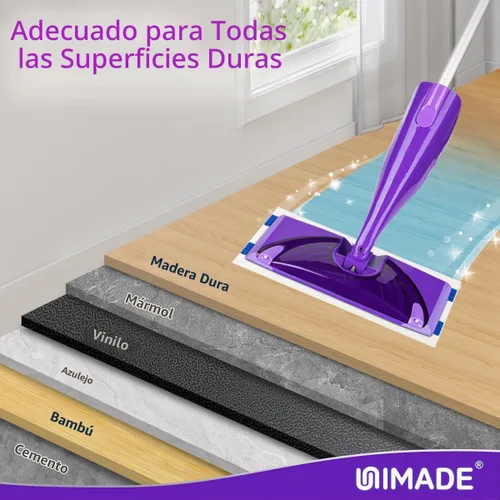 Vista 5 de UNIMADE 100 unidades de repuesto de almohadilla de fregona compatible con Swiffer WetJet