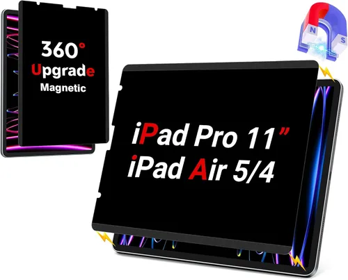 Vista 10 de ZZOEGAA - Protector de pantalla de privacidad para iPad de 9ª generación, protector de pantalla de privacidad magnético para iPad de 9ª 8ª y 7ª