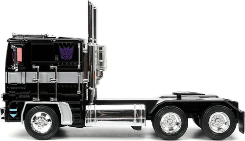 Vista 4 de Jada Toys Transformers G1 1:24 Nemesis Prime - Coche fundido a presión, juguetes para niños y adultos, color negro