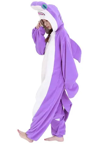 Vista 11 de Pijama Kigurumi de Tiburón Martillo para Adultos Multicolor