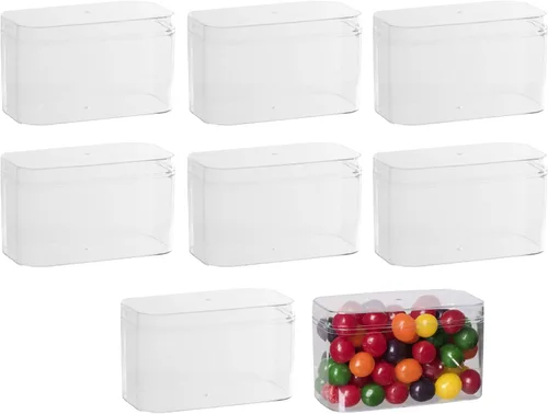 Vista 8 de Hammont Caja de acrílico – Cajas de regalo de fiesta – Cubo transparente con bordes redondeados para regalos, bodas, golosinas, dulces y accesorios