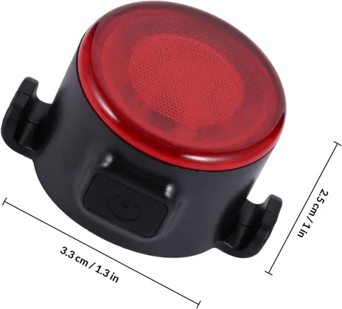 Vista 2 de USB Rechargeable Waterproof Bike Light Set Front Headlight and Rear Taillight Cob Warning Lights for Mountain Cycling Safety Night Riding Accessories