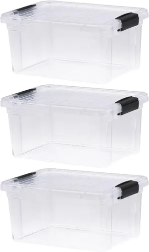 Vista 31 de Superio Mini contenedor de almacenamiento de plástico para crayón, suministros de arte y estuche de costura, organizador pequeño apilable