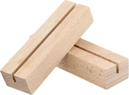 Vista 4 de 30 tarjeteros de madera, tarjetero de madera para menú, para bodas, fiestas, eventos, decoración, 3.94 x 1.18 x 0.79 pulgadas