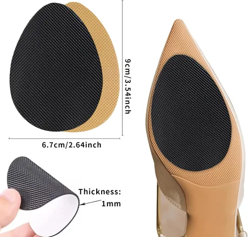 Vista 5 de Empuñaduras para zapatos en la parte inferior de los zapatos, almohadillas antideslizantes autoadhesivas, gominolas de silicona para zapatos 3 pares