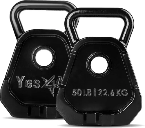 Vista 12 de Yes4All Kettlebell Special Shape, Upgraded &Multifunctional for Advanced Training, Solid Cast Iron Powder Coated, Anti Slip Handle Strength Training