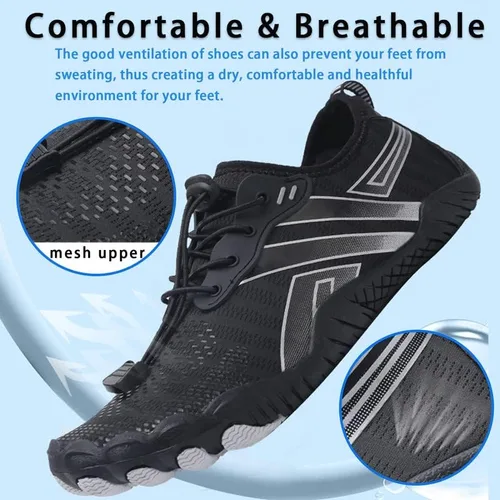 Vista 2 de Zapatos de agua para hombre y mujer, zapatos descalzos de secado rápido, deportes al aire libre para natación, piscina, playa, surf, caminar, agua