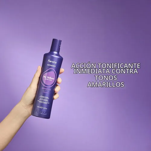 Vista 5 de Fanola Champú morado amarillo y tóner para el cabello anti-latón, 11.8 oz