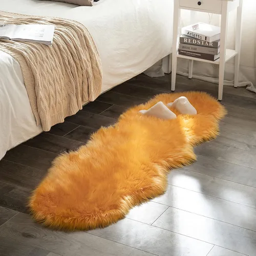 Vista 29 de MIULEE Alfombra de Área de Lujo Súper Suave y Esponjosa de Piel Sintética Rectangular Alfombra Decorativa de Felpa Shaggy para Mesita de Noche Sofá