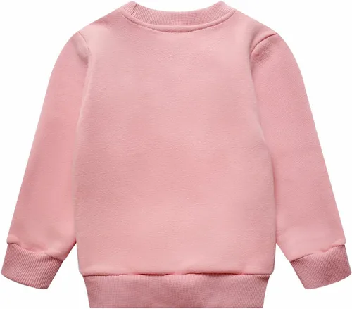 Vista 2 de Sudaderas para niñas pequeñas, cuello redondo, sin botones, de manga larga, para invierno, casual, ropa 2T-7T, Dinosaurio