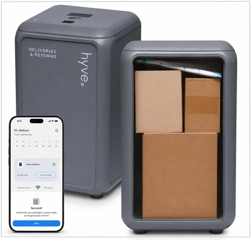 Vista 15 de hyve Caja de entrega de paquetes inteligente para exteriores - Entregas y devoluciones seguras